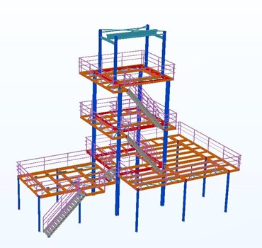 3D Tekla projekt ocelové konstrukce