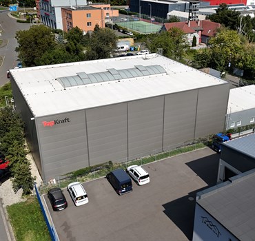 Letecký pohled na halu Top Kraft Ostrava